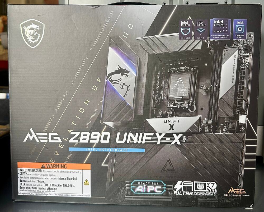 MSI MEG Z890 Unify-X Motherboard, ATX - Supports Intel Core Ultra Processors